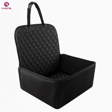 Siège auto pour chien matelassé noir